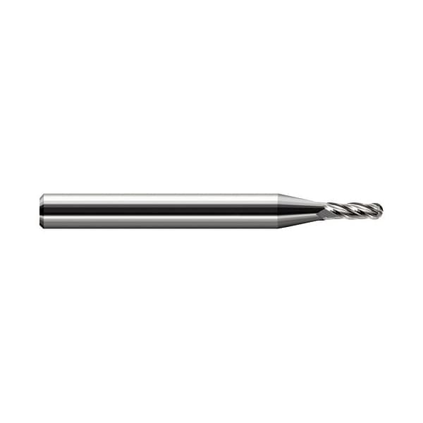 Harvey Tool 0.1030 in. Cutter dia x 0.3090 in. Length of Cut Carbide Ball End Mill, 4 Flutes 74403 - main